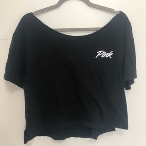 PINK Off The Shoulder Tee